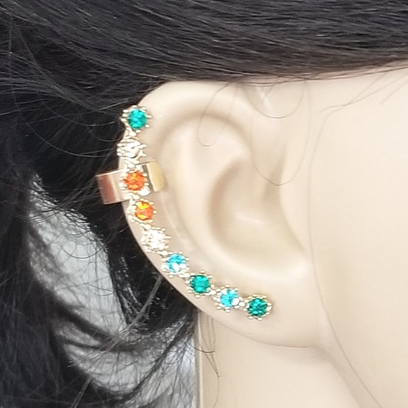 Multicolor Stackable Ear Pieces. 6 Pieces. New - Picture 2 of 7